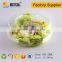 Transparent take away plastic salad box with lid