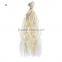 White Curly Wavy Hairpiece Hair Extension for Diy Doll Wig