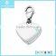 Aquamarine Birthstone Heart Charm in Sterling Silver (March)