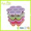 BPA Free 7 round Silicone Baby Food Freezer Tray with Clip-On Lid, Homemade Freezer Food Container