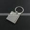 Photo Frame Keychain Polished Chrome Metal Rectangle Shaped Frames Keyring Key Chain Ring Keyfob