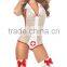 Transparent spandex / ployester lingerie doctor sexy costume