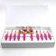Synthetic hair private label foundation mermaid rose gold 10pcs pink oval makeup brush set