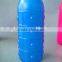 1 Litre Fluorescence Color Home Made Glass Beverage Bottle Juice Jar With Clip Lid