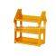 3-Shelf Multifunction Shelving Unit Plastic Storage Rack With Home Shape Wine Organizer