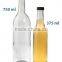 Wholesale 375ml 500ml 750ml 1 liter vodka glass bottle with cork
