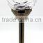 120mm Crackle Ball Stainless Steel Solar Garden Lawn LED Path Light