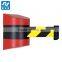 5m plastic wall mounted belt barrier for factory ,crowd control barrier