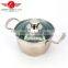 Longfei High Quality 5pcs Stainless Steel Soup Pot Kitchen Cookware With Decal