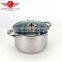 2016 5PCS Stainless Steel Casserole set Cooking Pot with glass lid Cookware Set
