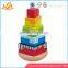 Wholesale high quality wooden cake shape stacking tower lovely baby wooden cake stacking tower toy W13D043