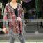 oem Jacquard shawl fringed cloak knitting cardigan sweater