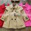 Fall boutique girl clothing unique baby girl names classic double-breasted fashion casual windbreaker jacket