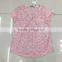 Women stock apparel v-neck slub cotton t-shirt