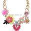 Antique Coral Necklace With Rhinstone SapphireMulti Faceted Emerald Bead Necklace