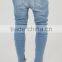 New fashion mens blue drop baggy pants distressed crotch jeans trousers