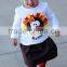 high quality baby girl turkey embroidery Thanksgiving boutique children outfit