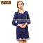 Modern Style Qianxiu Wholesale High Quality Knitted Cotton Women Girl Long Sleeve Print Dots Dressing Gown