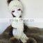 Fashion Knitting hat scarf set chunky knit beanie with raccoon fur pompon
