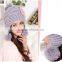 beanie hat,wholesale candy winter lady ball beanie hat