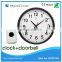14 inch Newest design cat wall clock hotselling clock with doorbell
