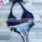 Women's Beach Strappy Reversible Bottom Bikini Set