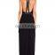 CHEFON Women black sexy party maxi dresses
