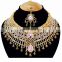 Beautiful Designer Gold Plated Bollywood Party wear Jewelry Necklace Set Baby Pink Color