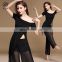 T-5176 Net cloth modal newest style lady belly dance top and pant suit