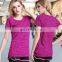 Summer girl breathable quick-drying colorful sport T-shirt short sleeves training & jogging wear
