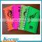 Printed hard paper cover promotional notebook with spiral bound