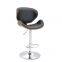 Modern leather cushion plywood backrest bar chair