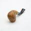 140 mm Length wooden resin short tobacco pipe with marble-pattern head for smoking