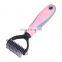 Eco-friendly Anti-skip Handle Pets Fur Remover Brush Tangles & Knots Cats Dogs Grooming Slicker Brush