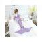 Amazon Hot Sale Knitted Crochet Girl Mermaid Tail Blanket