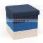 RTS factory wholesale  popular color palette square folding storage stool ottoman modern living room stool