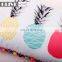 Pineapple Digital Print Pillows Decorative Cushion Covers Pillowcases With Pompom