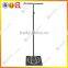 L shape hook chrome finished bag display rack