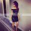 elegant Slash Neck Sleeveless see-through mesh summer bandage dress for women ethnic novelty dresses vestidos curtos
