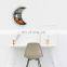 Display Trinkets Black Crescent half Moon wooden Shelf with Three Display Shelves