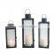 Led Lamps And Lanterns Home Decoration Led Clear Glass Lantern Metal Lantern Candle Holder For Home