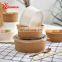 Biodegradable Kraft paper food packaging salad bowl