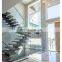 Residential mono beam straight staircase central steel spindle stairs
