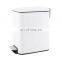 2022 New design rectangular white 5 liters stainless steel powder coating pedal bin