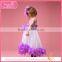 Oem service flower girl feather party dresses for girl 1-9 years