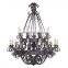 Modern Luxury Indoor Hotel Lobby Home Dinning Living Room Decoration Black Hanging Led Pendent Crystal Chandelier