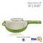 TRIONFO lightening green enamel cast iron frying pan