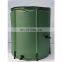 Collapsable Heavy Duty Cylindrical PVC Water Tank Flexible 55 gallon Blue Water Rain Barrel rainwater container