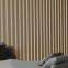 Convex wpc wall panel interior slat wallboard fluted laminated interlock arc design indoor wall cladding