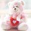 Cute Soft Plush Toy Teddy Bear with a Red Heart, Plush Teddy Bear WIth Red Heart